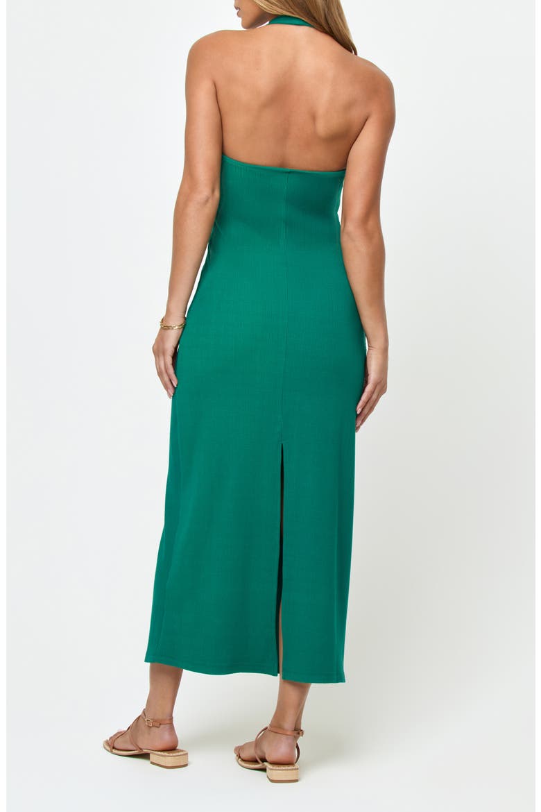 La Femme Cover-Up Halter Maxi Dress, Alternate, color, ISLE