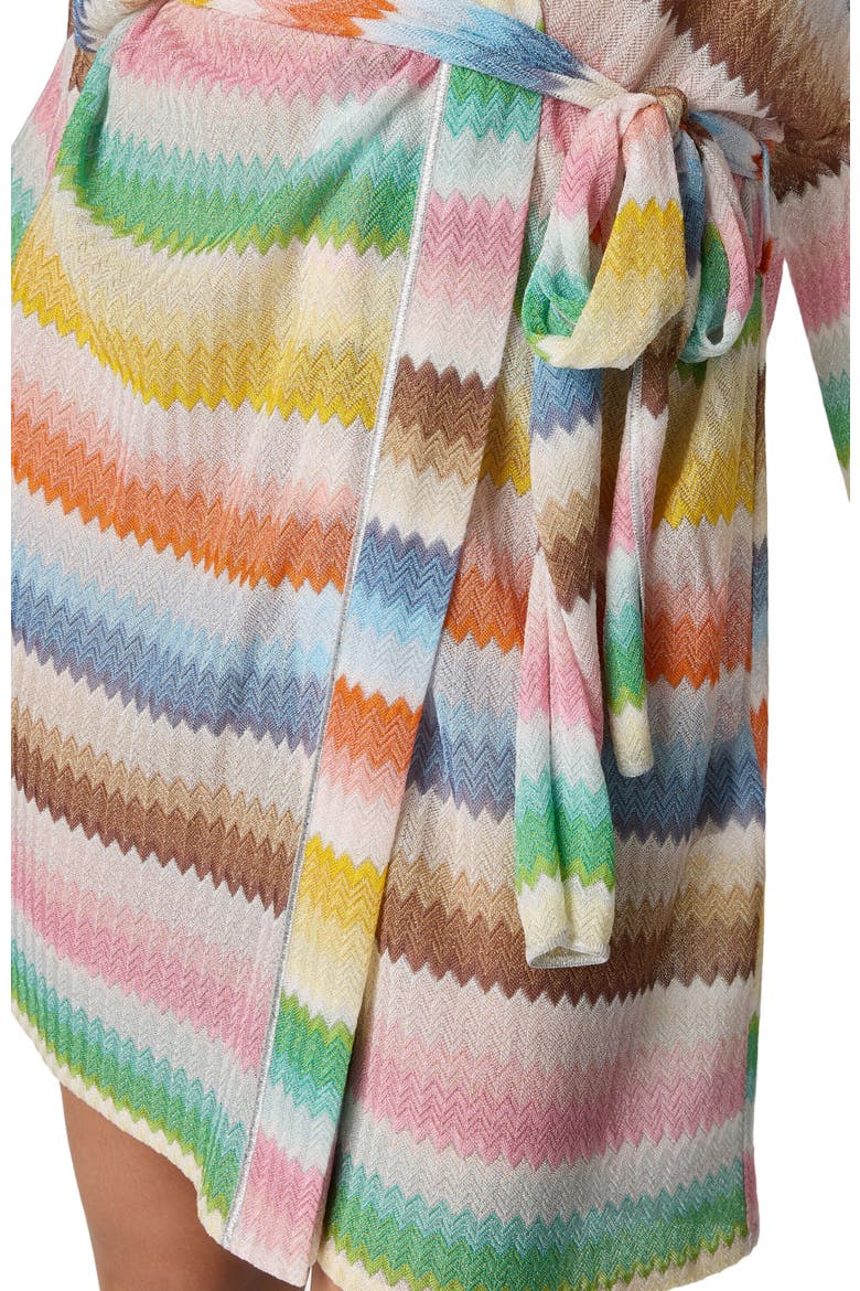 Short Cover-up With Dégradé Zigzag Pattern, Alternate, color, Multicoloured