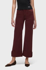 Hudson Jeans Rosie High Rise Wide Leg Ankle Cuff