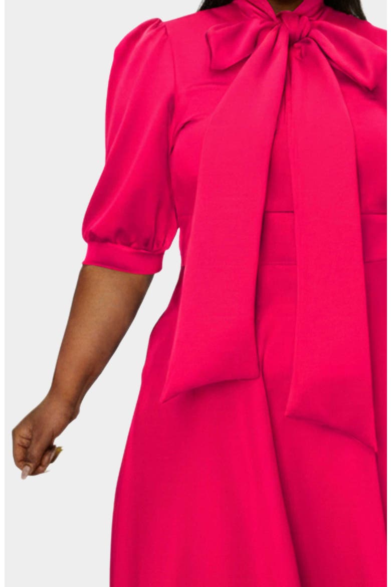 Carina Donna Fit & Flare Midi Dress, Alternate, color, FUCHSIA