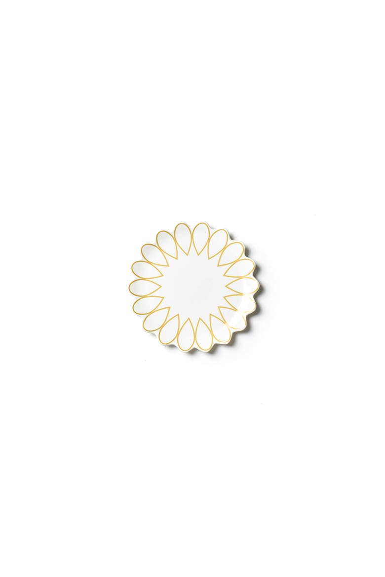 Deco Gold Scallop Salad Plate, Main, color, Yellow