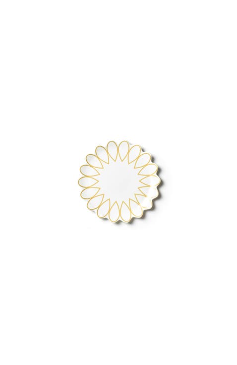 Deco Gold Scallop Salad Plate