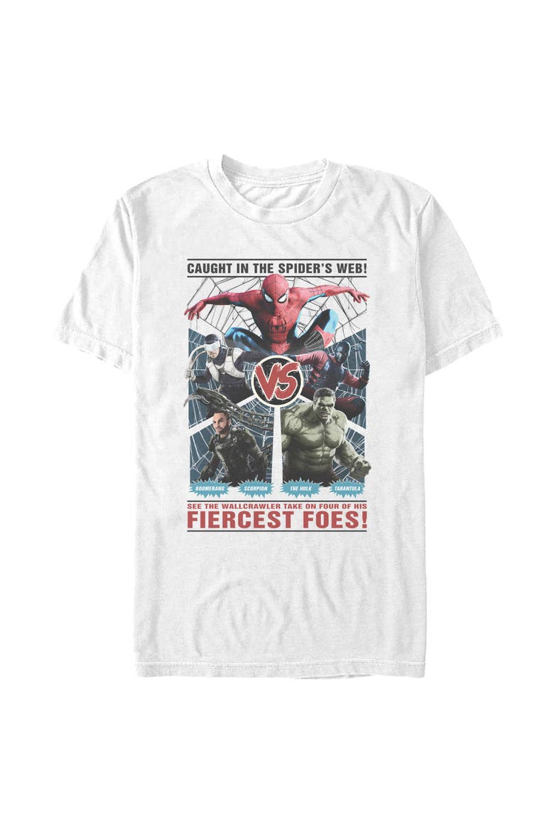 Men's Spider-Man Brand New Day Wallcrawler and Fiercest Foes  Graphic T-Shirt, Main, color, White