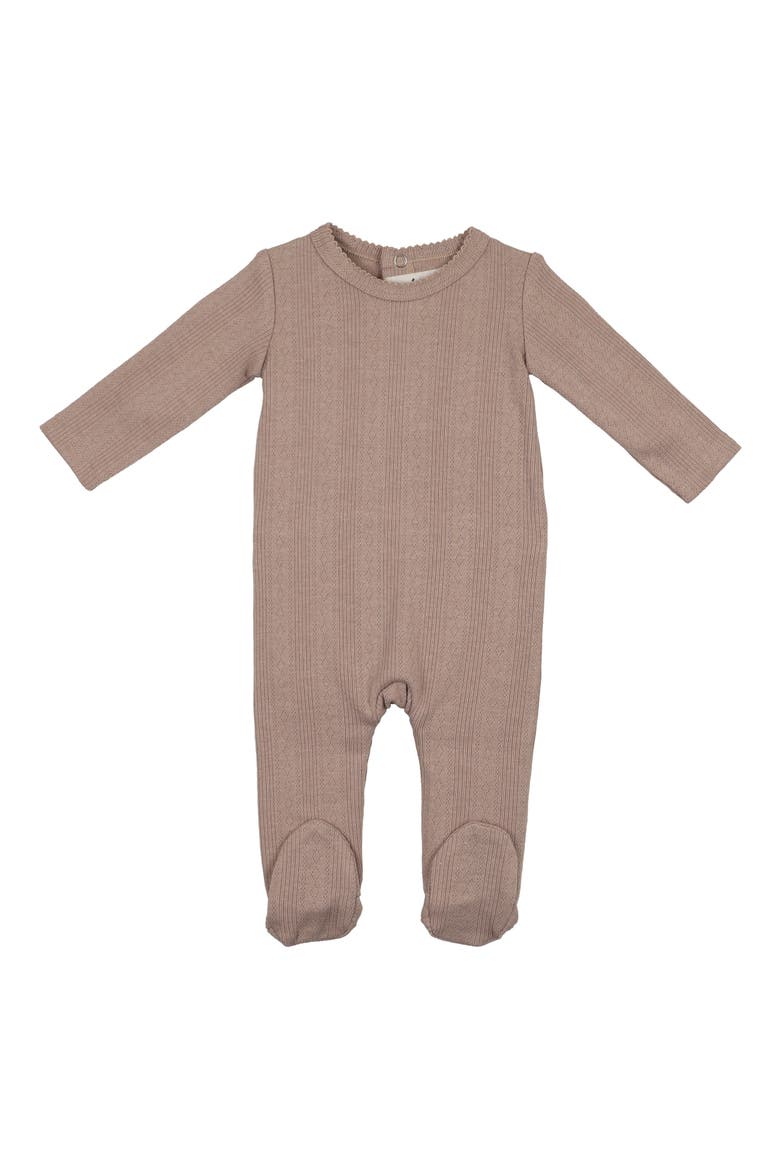 Stretch Pointelle Footie, Main, color, SAND