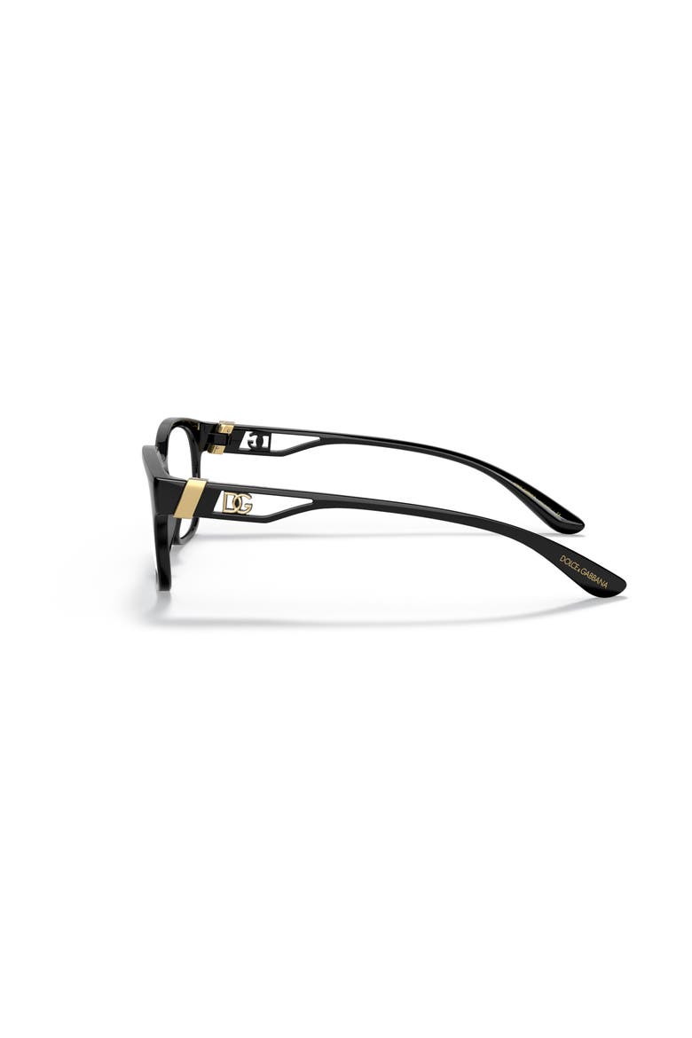 54mm Square Optical Glasses, Alternate, color, BLACK