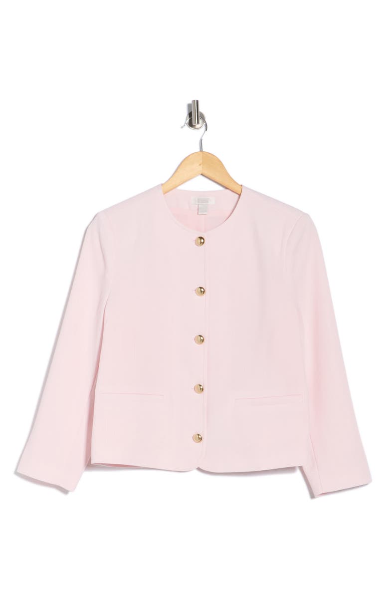 NORDSTROM RACK Textured Collarless Jacket, Alternate, color, Pink Primrose