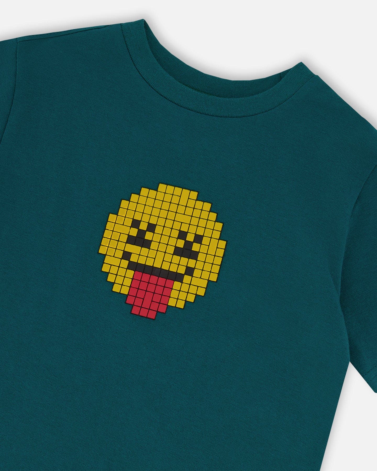 Deux par Deux Organic Cotton Jersey Smiley Face Graphic T-Shirt (Men ...