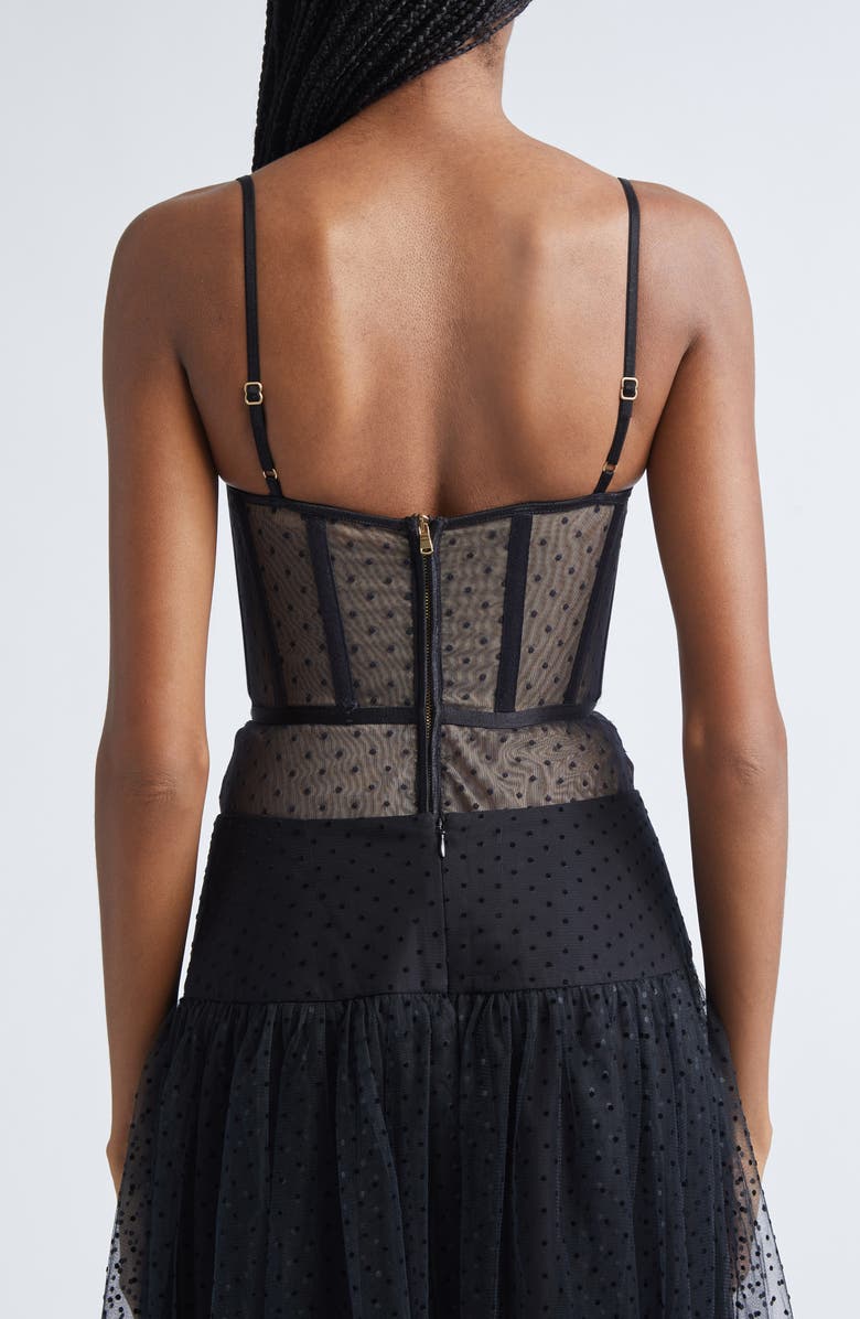 Zimmermann Dot Point d'Esprit Underwire Bodysuit, Alternate, color, Black