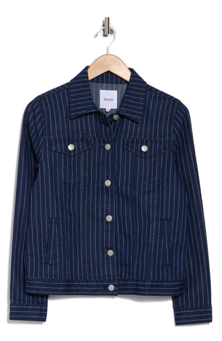 Hudson Jeans Relaxed Pinstripe Jacket, Alternate, color,