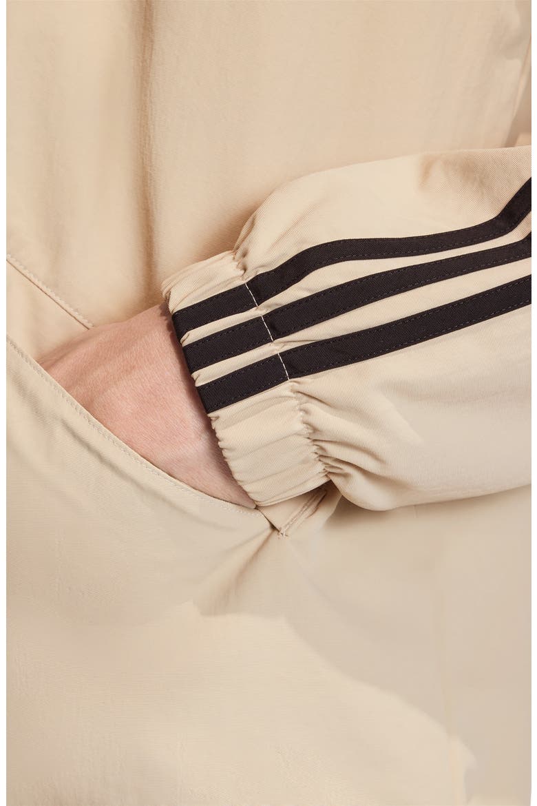 3-Stripes Snap-Up Nylon Jacket, Alternate, color, STONE KHAKI