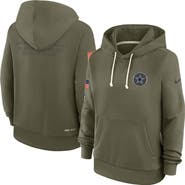 Nike Women's Nike Olive Dallas Cowboys 2025 Salute to Service Sideline Standard Issue Dri-FIT Hoodie