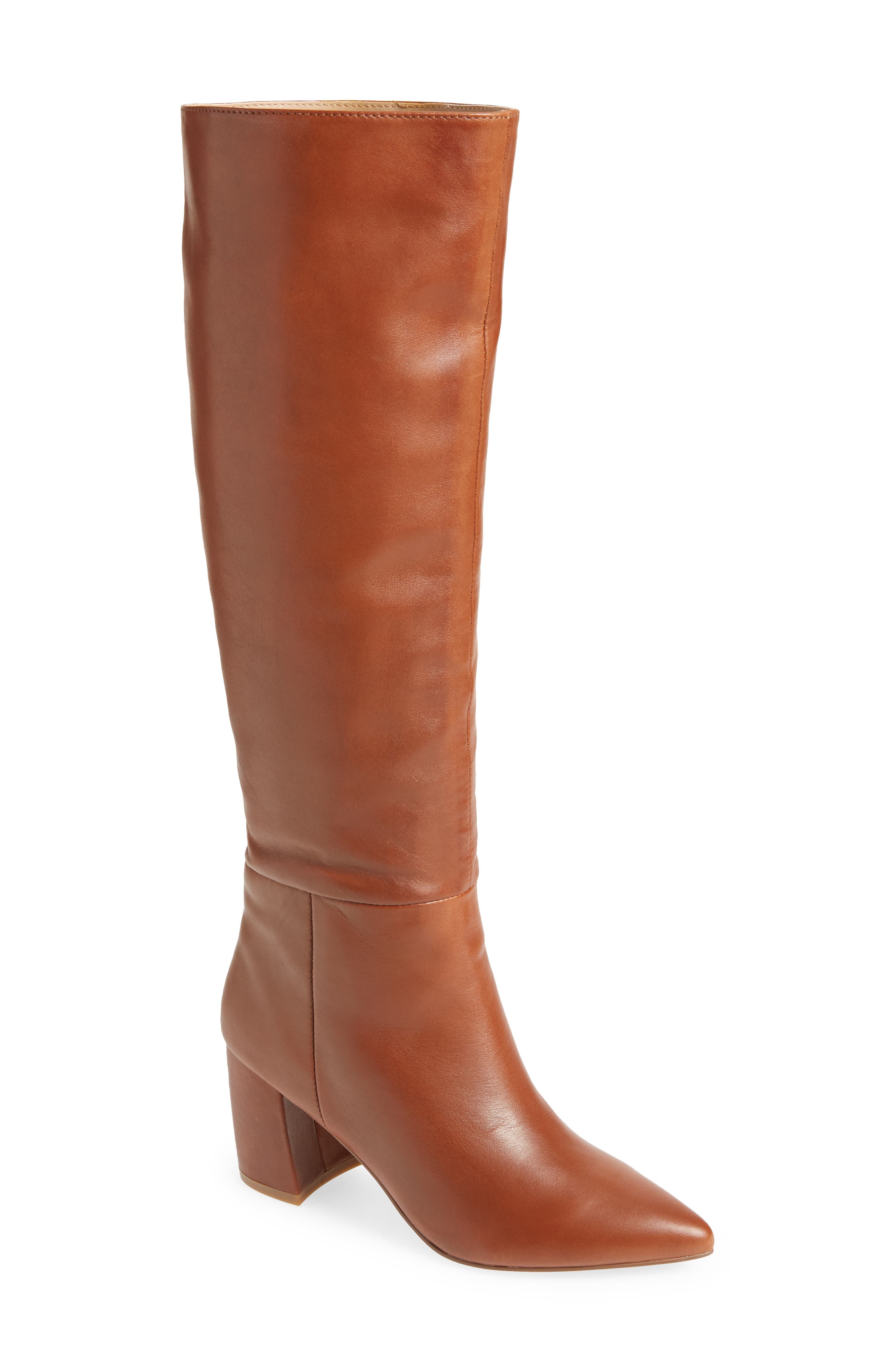 Nilly Knee High Boot, Main, color, COGNAC LEATHER