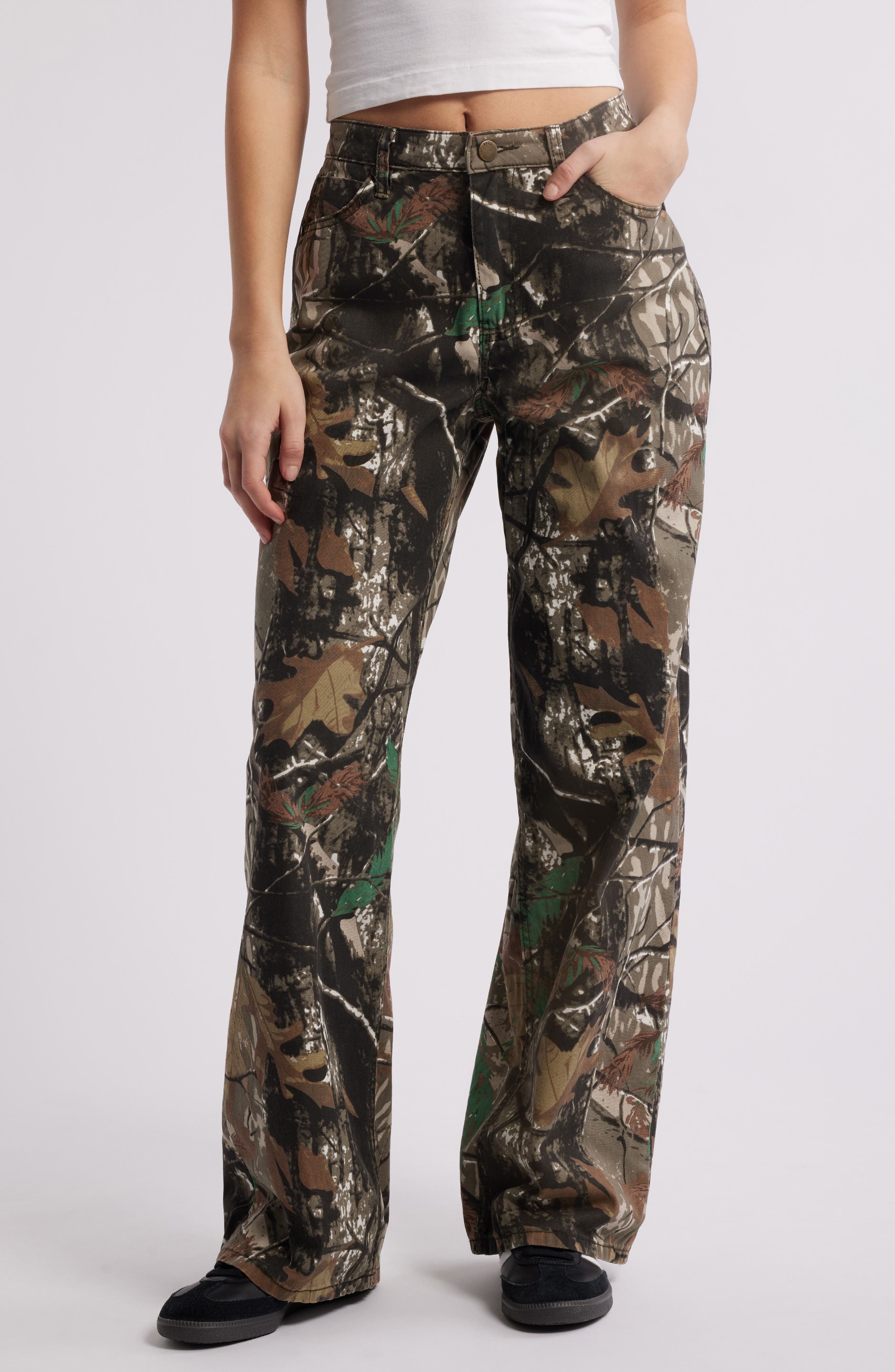 PTCL Forest Camo Wide Leg Jeans