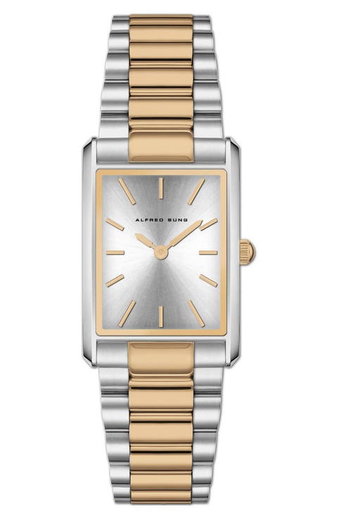 Horizon Rectangular Bracelet Watch, 37mm x 45mm