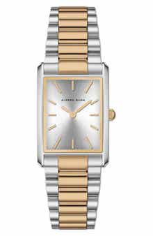 Alfred Sung Horizon Rectangular Bracelet Watch, 37mm x 45mm