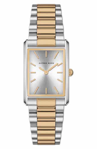 Alfred Sung Horizon Rectangular Bracelet Watch, 37mm x 45mm