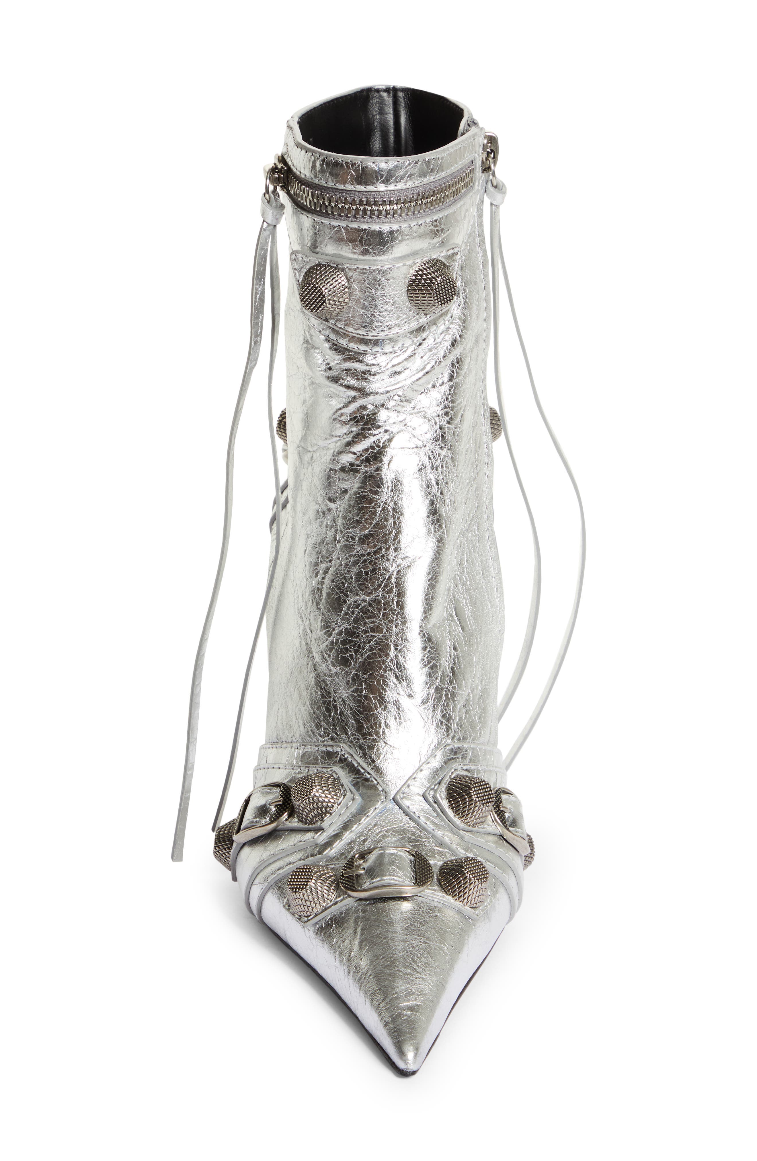 Balenciaga Cagole Pointed Toe Bootie, Alternate, color, 