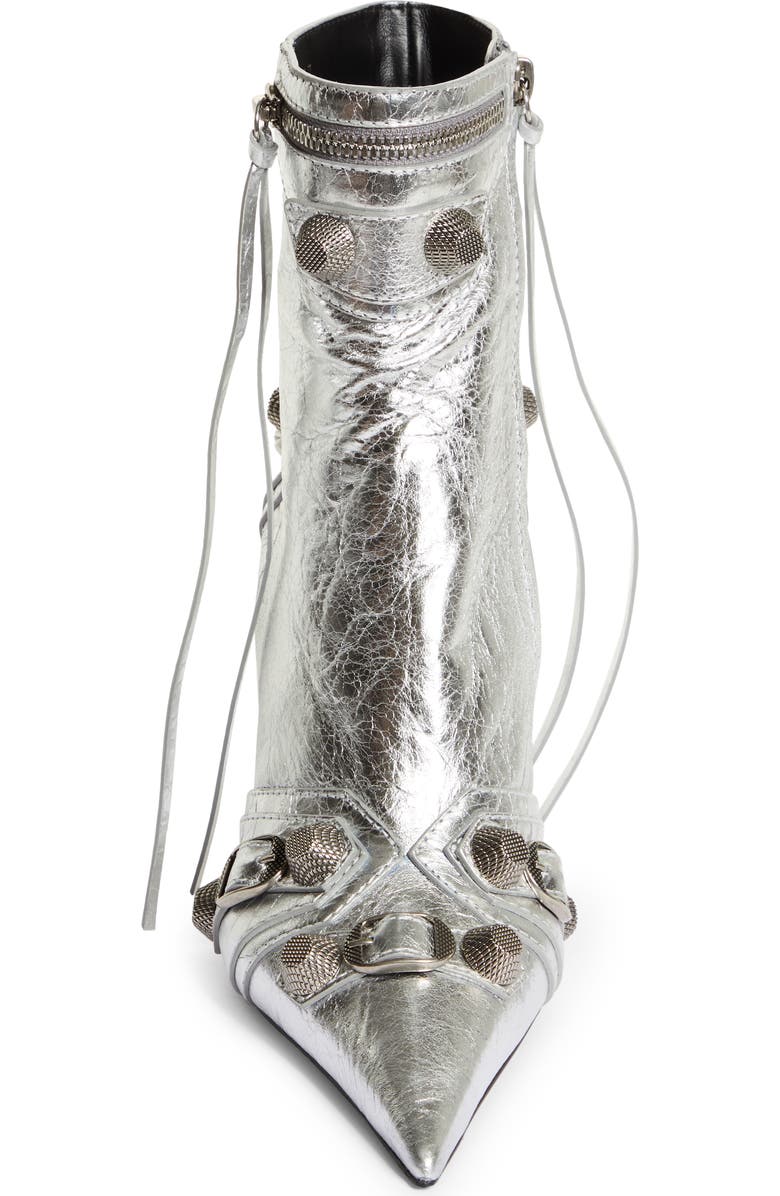 Balenciaga Cagole Pointed Toe Bootie, Alternate, color,