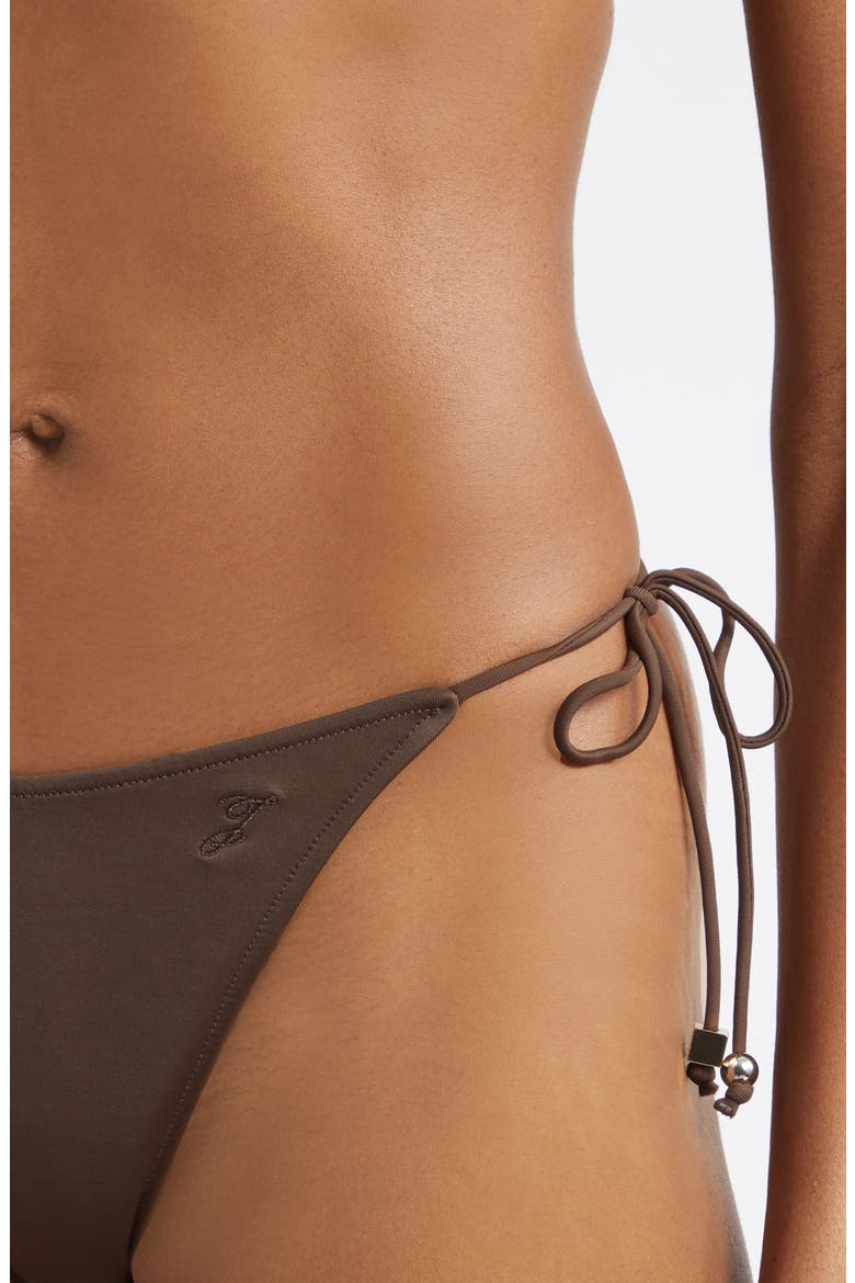 Le Bas de Plage String Bikini Bottoms, Alternate, color, BROWN