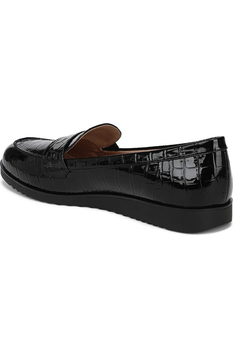 LifeStride Zee Croc Embossed Loafer, Alternate, color, Black