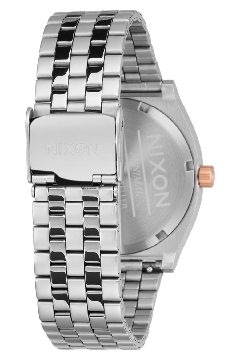 Time Teller Bracelet Watch, 37mm, Alternate, color, SILVER / ROSE GOLD / BLACK