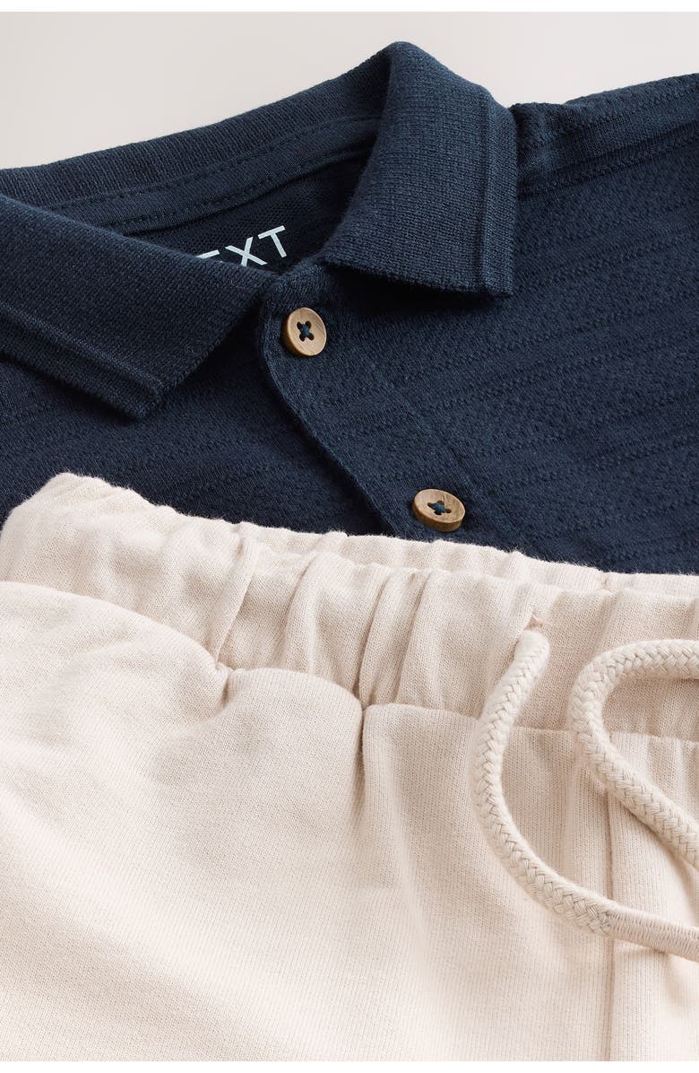 NEXT Kids' Cotton Polo & Short Set, Alternate, color, Blue