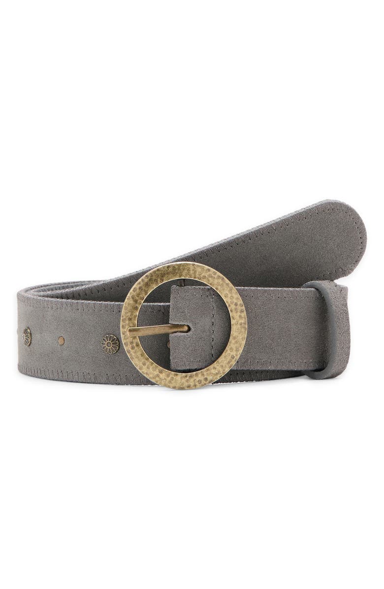 MANGO TEEN Stud Leather Belt, Main, color, 