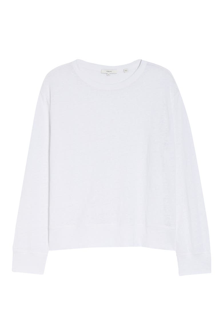 Linen Pullover Top, Alternate, color, OPTIC WHITE