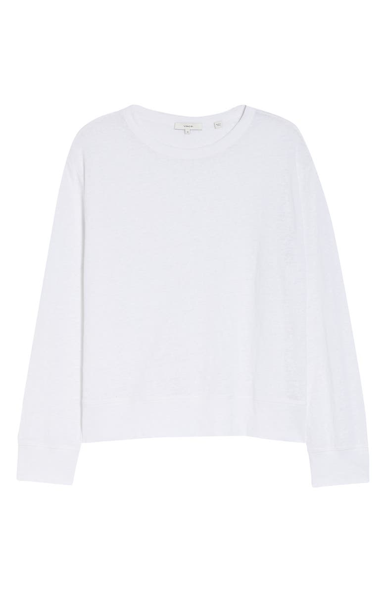 Vince Linen Pullover Top, Alternate, color, 