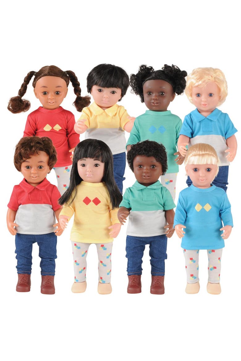 13" Multicultural Dolls - Set of 8, Main, color, White
