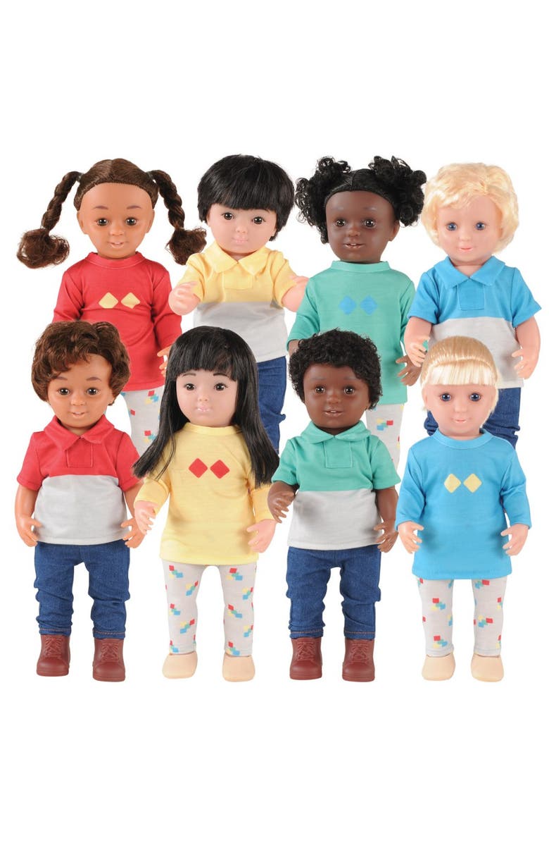 Kaplan Early Learning Company 13" Multicultural Dolls - Set of 8, Main, color, Multicolored