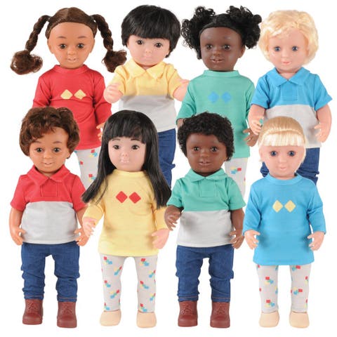 13" Multicultural Dolls - Set of 8