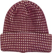 MARCUS ADLER Checkered Cuffed Knit Beanie