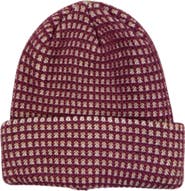 MARCUS ADLER Checkered Cuffed Knit Beanie
