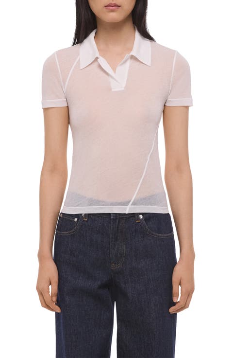 Zerosca Sheer Modal Twisted Polo