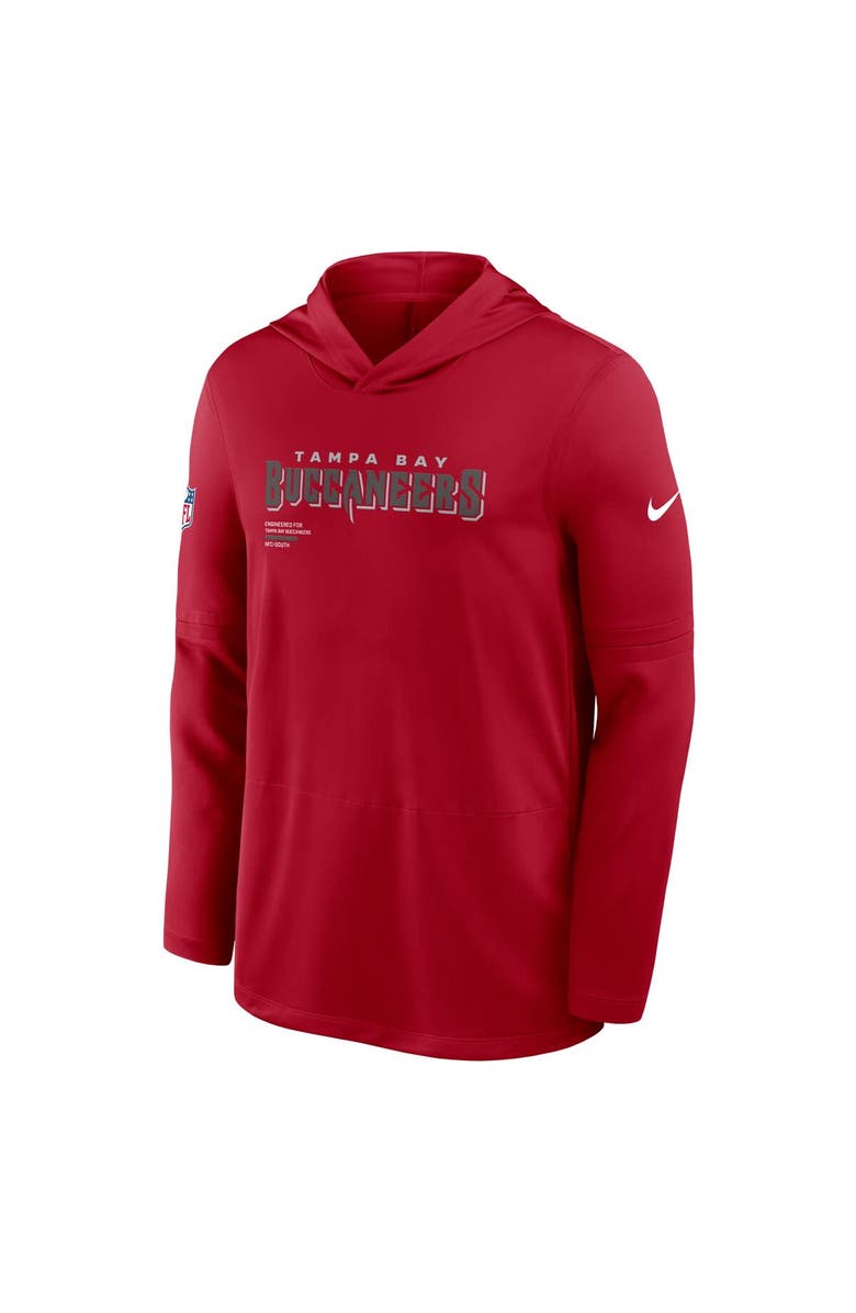 Nike Men's Nike Red Tampa Bay Buccaneers Sideline Pure Fury Performance Long Sleeve Hoodie T-Shirt, Alternate, color, Red