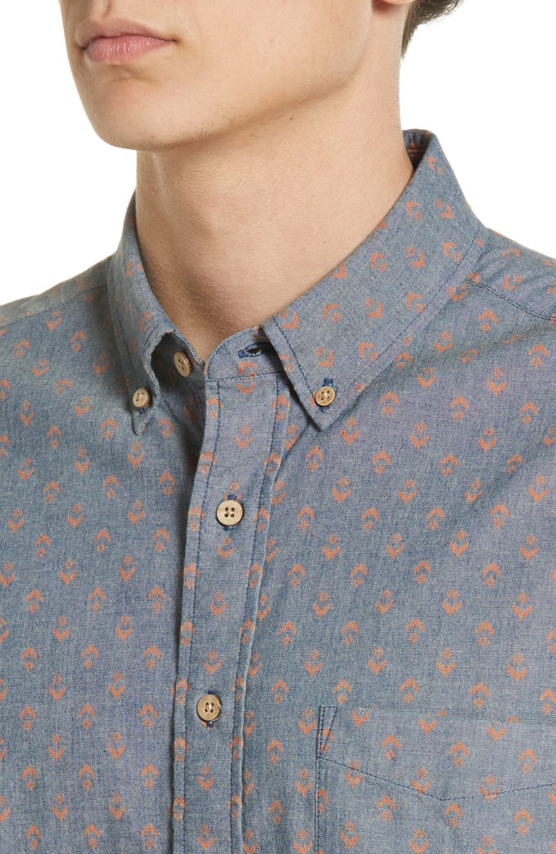Faherty Playa Short Sleeve Button-Down Shirt, Alternate, color,