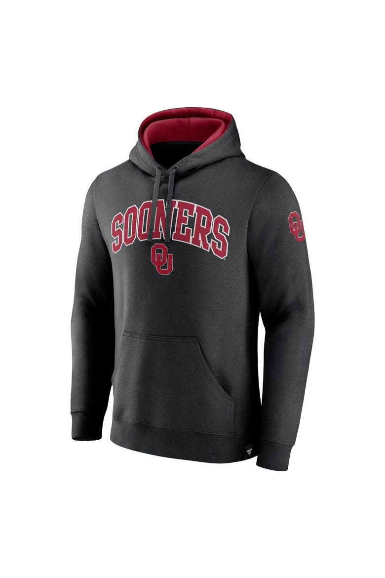Men's Fanatics Branded Black Oklahoma Sooners Arch & Logo Tackle Twill Pullover Hoodie, Alternate, color, Black
