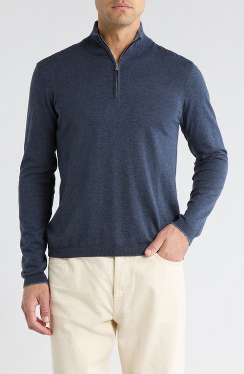 Daniel Quarter-Zip Cotton Sweater