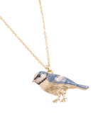 Fable England Enamel Blue Tit Short Necklace