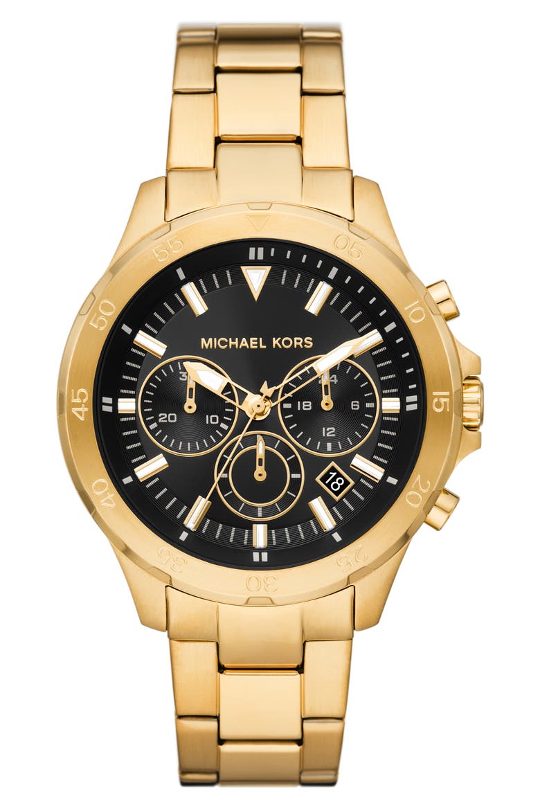 Grayson Chronograph Bracelet Watch, 43mm, Main, color, GOLD