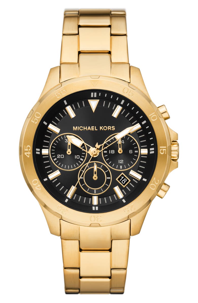 Michael Kors Grayson Chronograph Bracelet Watch, 43mm, Main, color, Gold