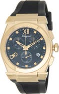 FERRAGAMO Vega Silicone Strap Chronograph Watch, 40mm
