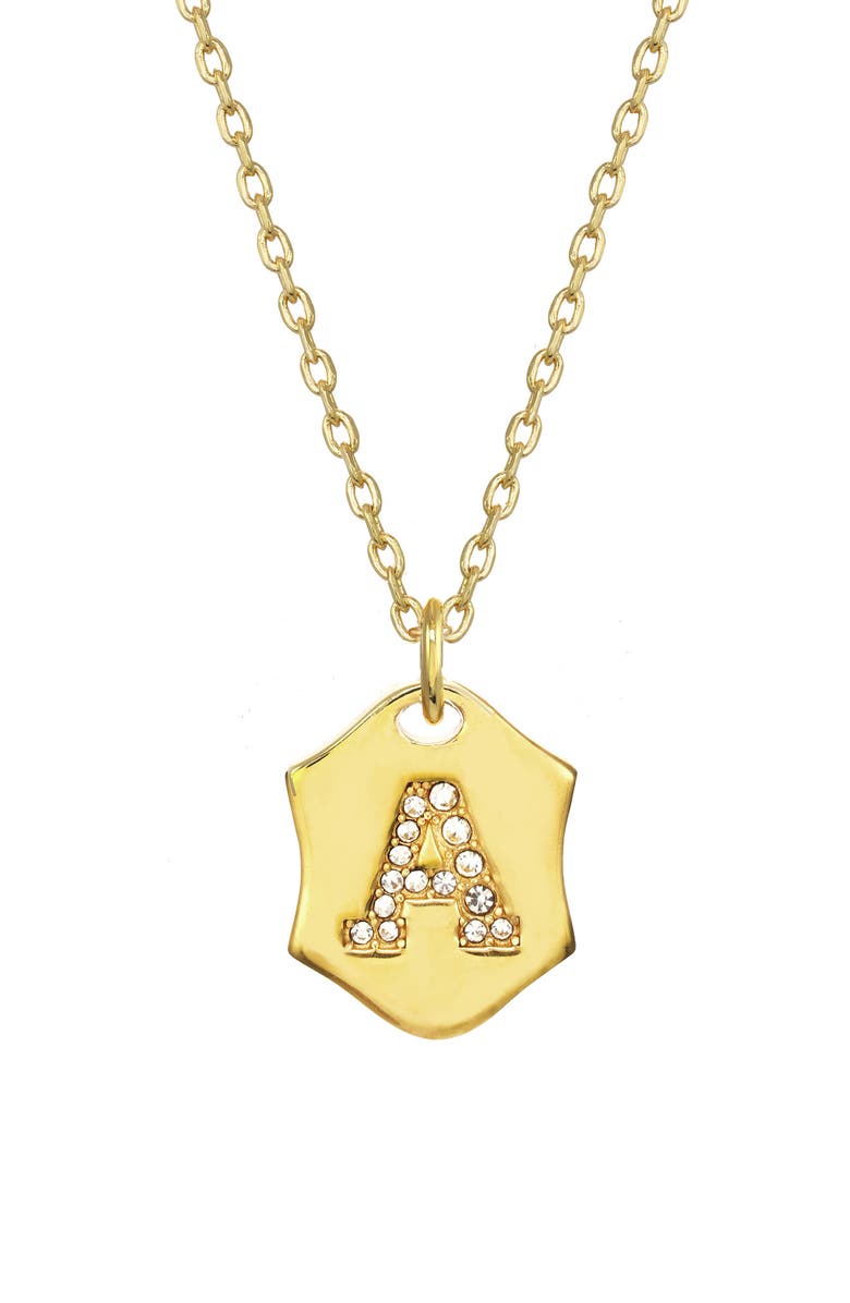 Stella + Ruby Nom de Plume Initial Pendant Necklace, Main, color, 