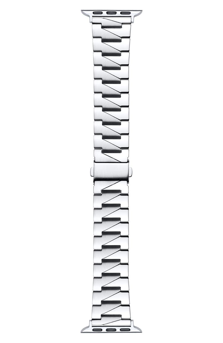 The Posh Tech Stainless Steel Apple Watch<sup>®</sup> Watchband, Main, color, Silver