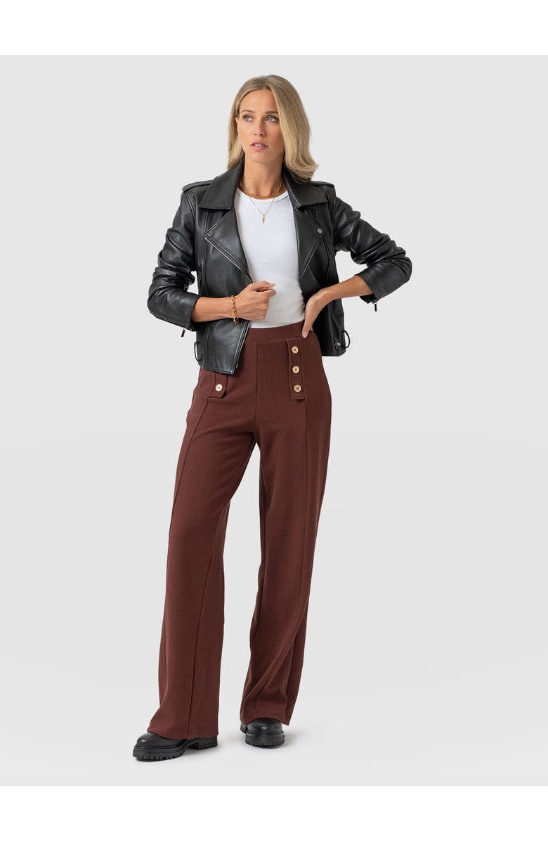 Saint + Sofia Chelsea Pant, Main, color, Maroon Textured
