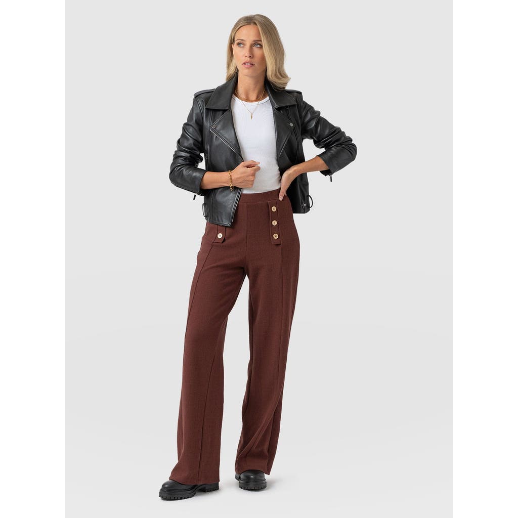 Saint + Sofia Chelsea Pant In Brown