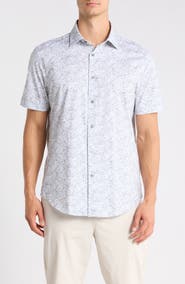 Bugatchi Short Sleeve Woven Shirt