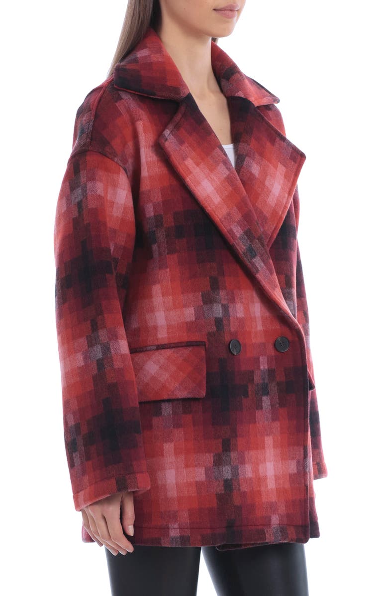 Avec Les Filles Geo Pattern Double Breasted Coat, Alternate, color, 