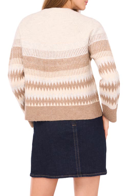 Vince Camuto Fair Isle Raglan Sleeve Crewneck Sweater In Multi